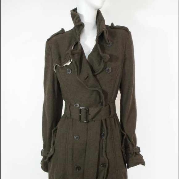 ALL SAINTS Wool Trench Coat - Picture 1 of 8